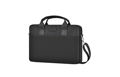 WiWU Minimalist Water-Resistant with Shoulder Strap Bag for Laptop and MacBook 13"/14" - Black