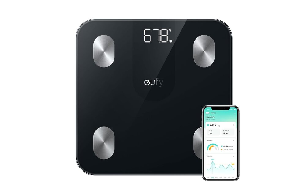Eufy By Anker Bluetooth Smart Weighing Scale A1 - Black