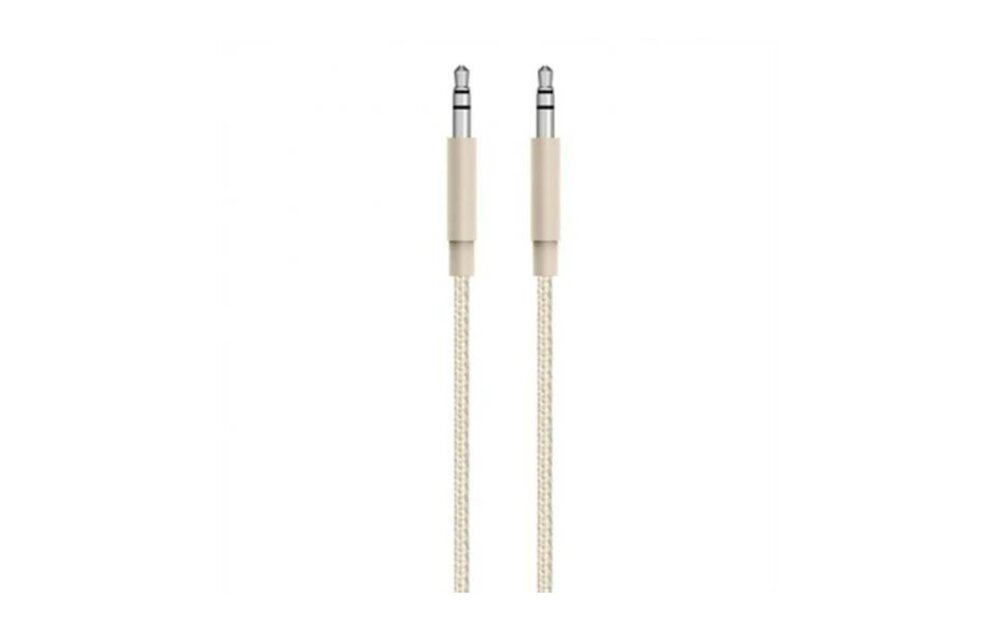 Melkin Aluminum Shell Aux Cable 3.5mm, 1.2m - Gold