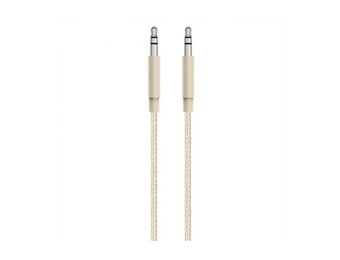 Melkin Aluminum Shell Aux Cable 3.5mm, 1.2m - Gold