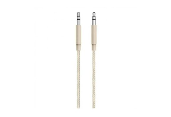 Melkin Aluminum Shell Aux Cable 3.5mm, 1.2m - Gold