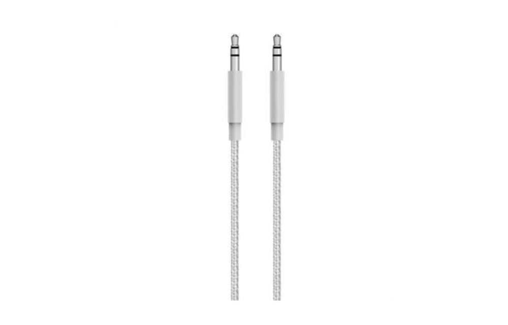 Melkin Aluminum Shell Aux Cable 3.5mm, 1.2m - Silver
