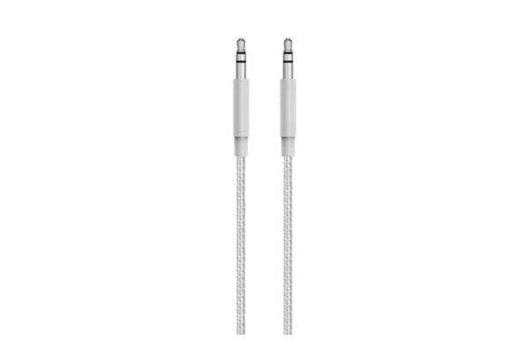 Melkin Aluminum Shell Aux Cable 3.5mm, 1.2m - Silver