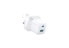 Anker Foldable Charger PD 20W with USB-C To Lightning Cable 3ft and USB-A PowerPort (33W) - White