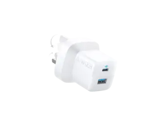 Anker Foldable Charger PD 20W with USB-C To Lightning Cable 3ft and USB-A PowerPort (33W) - White