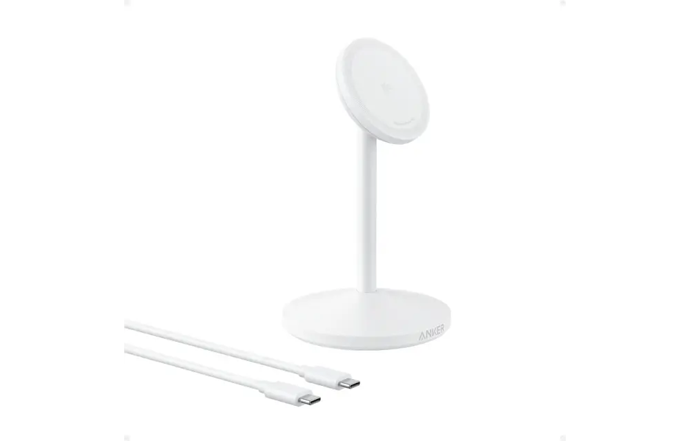 Anker MagGo MagSafe Wireless Charger Stand With USB-C Cable - White