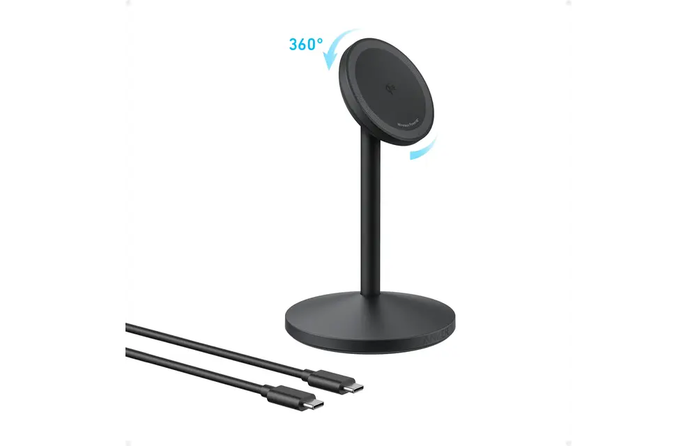 Anker MagGo MagSafe Wireless Charger Stand With USB-C Cable - Black