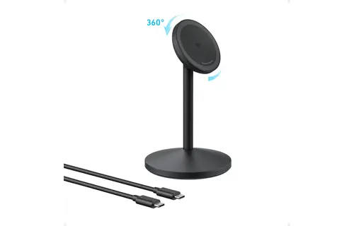 Anker MagGo MagSafe Wireless Charger Stand With USB-C Cable - Black