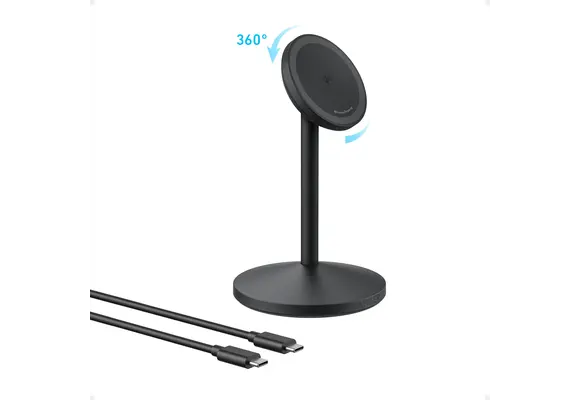 Anker MagGo MagSafe Wireless Charger Stand With USB-C Cable - Black