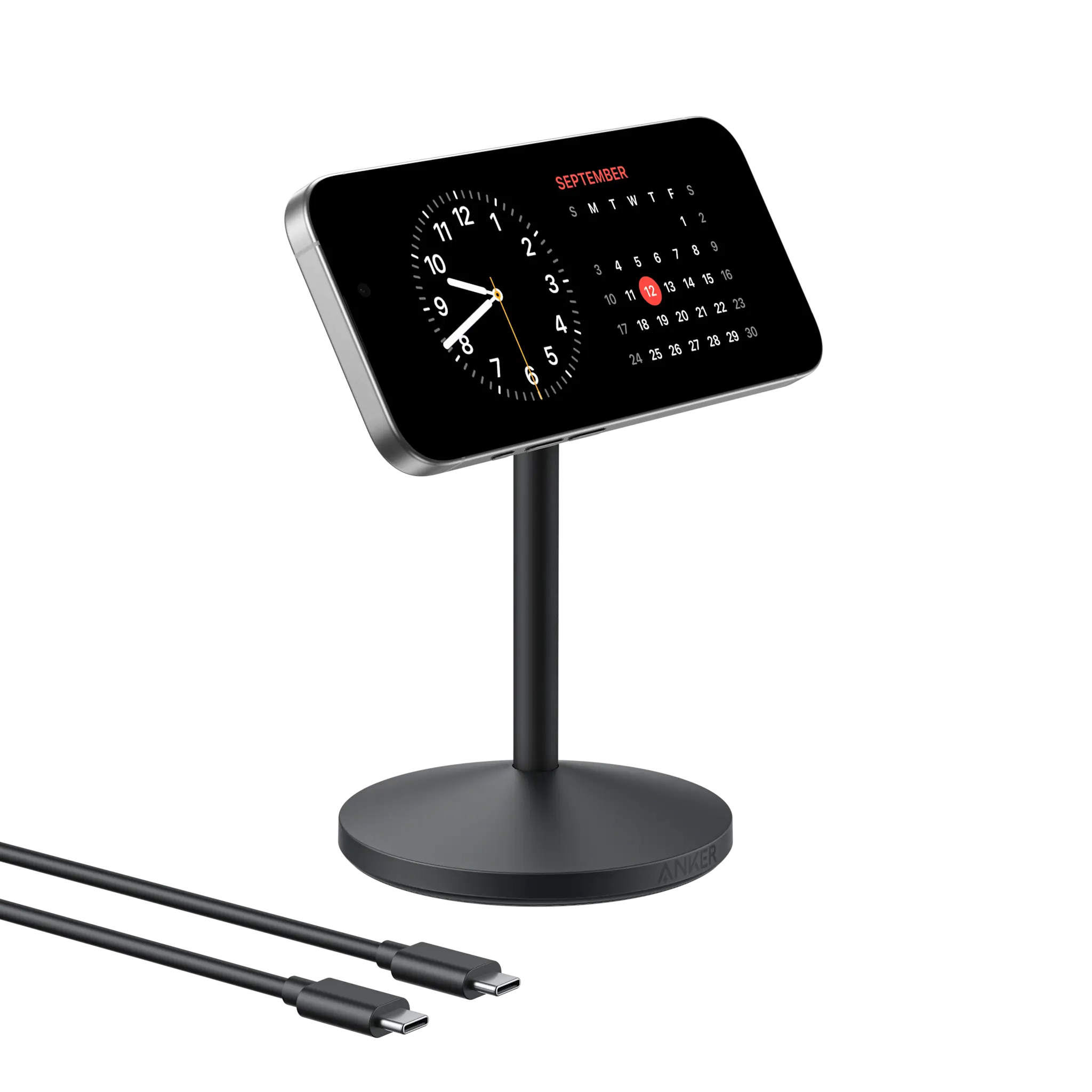 Anker MagGo MagSafe Wireless Charger Stand With USB-C Cable - Black