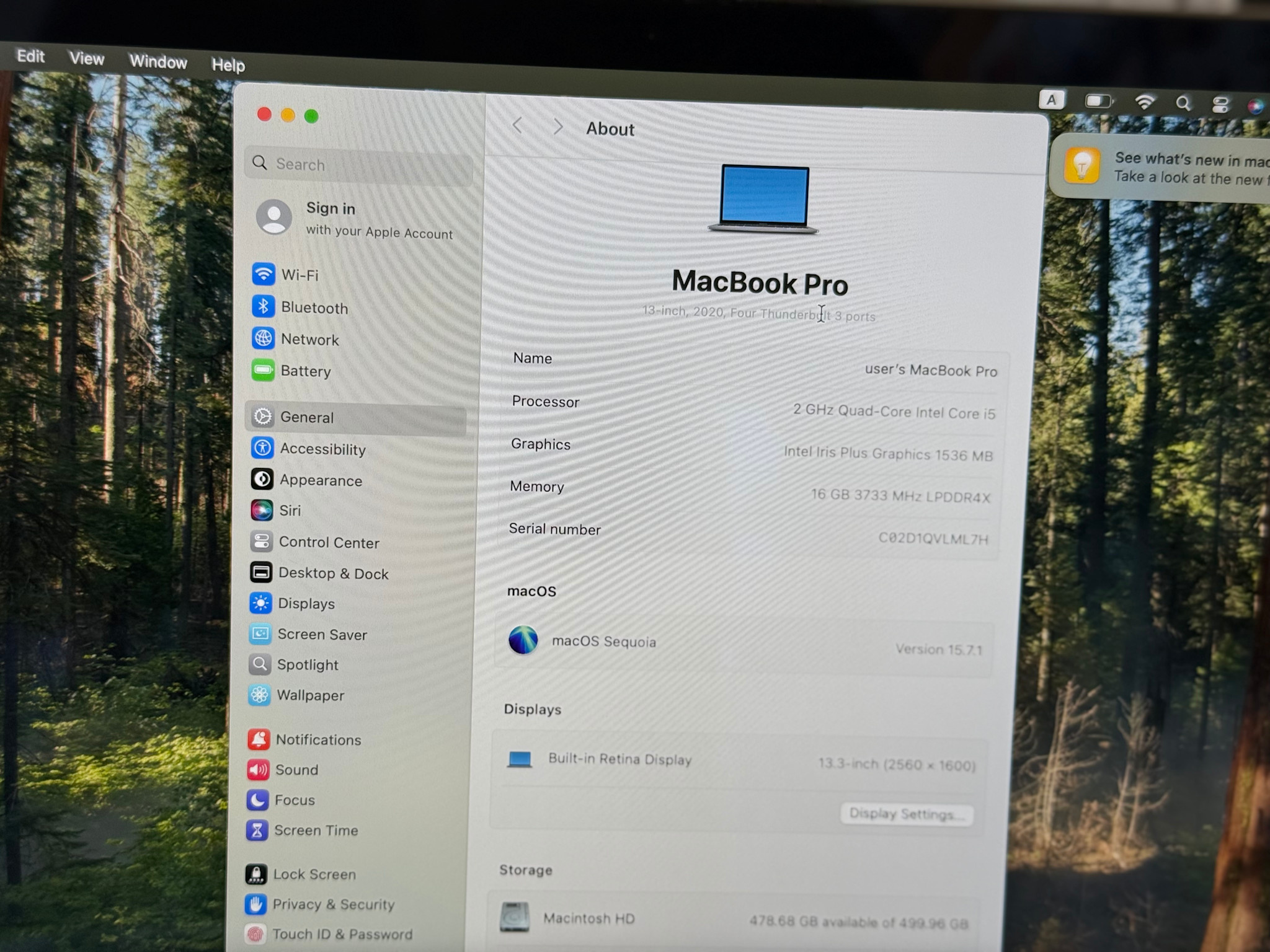 Apple MacBook Pro 13" With Touch 16GB , 512GB SSD (2020) i5 En - Space Grey - USED