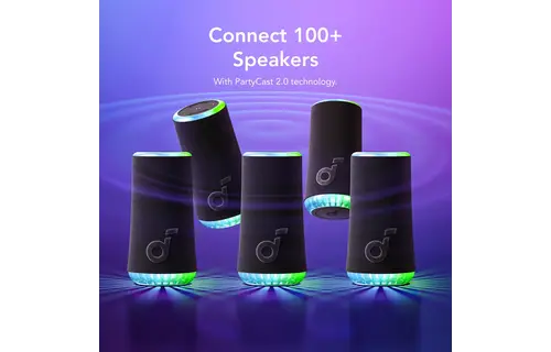 Soundcore By Anker Glow 360 Sound with Synchronized Light Show Portable Speaker - Black