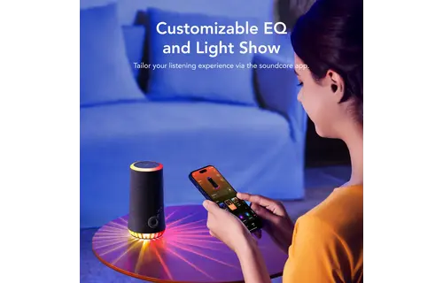 Soundcore By Anker Glow 360 Sound with Synchronized Light Show Portable Speaker - Black