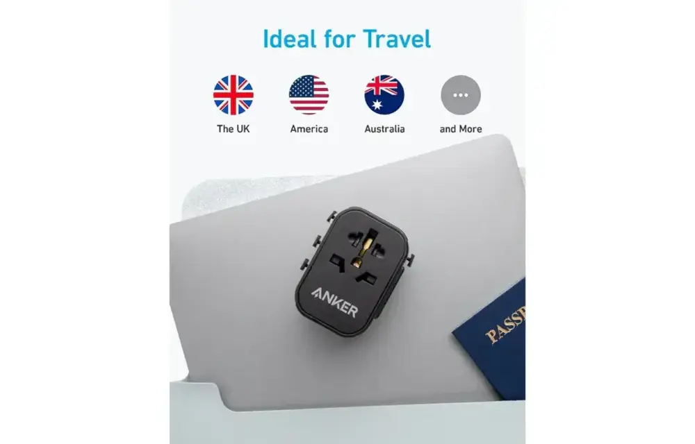 Anker 4-in-1 Global Travel Adapter USB-C 30W - Black
