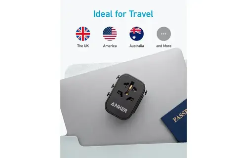 Anker 4-in-1 Global Travel Adapter USB-C 30W - Black