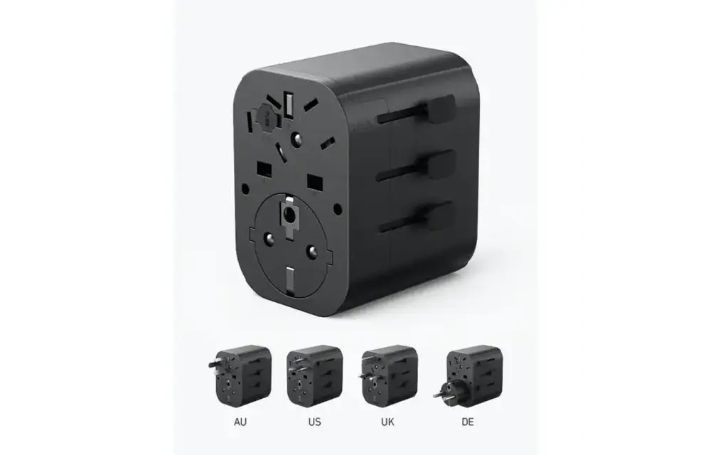 Anker 4-in-1 Global Travel Adapter USB-C 30W - Black