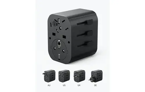 Anker 4-in-1 Global Travel Adapter USB-C 30W - Black