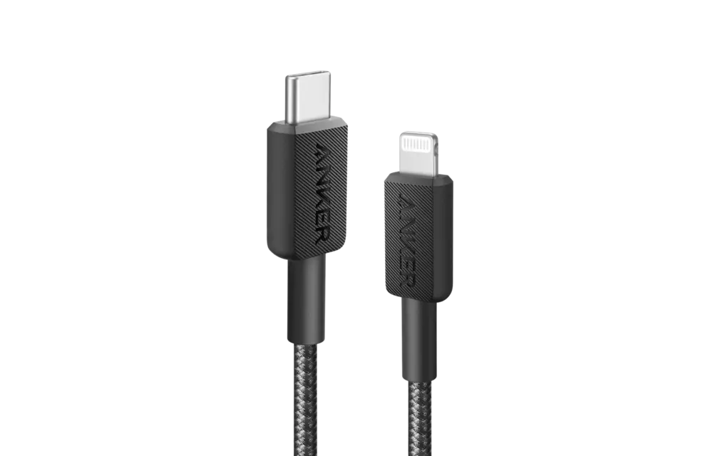 Anker USB-C to Lightning Cable Nylon Braided 6ft/1.8m - Black