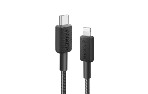 Anker USB-C to Lightning Cable Nylon Braided 6ft/1.8m - Black