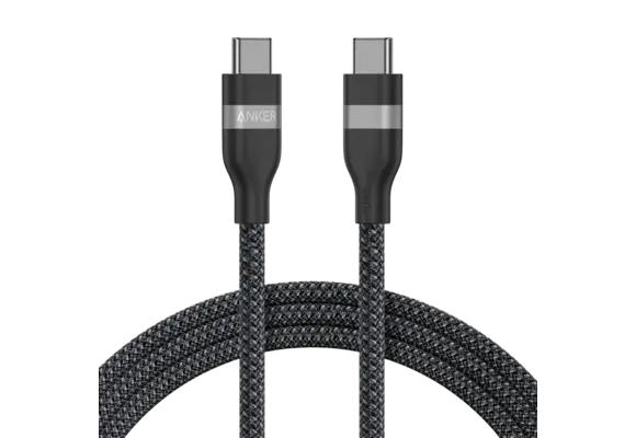 Anker USB-C to USB-C Cable 240W Upcycled Braided 6ft/1.8m - Black
