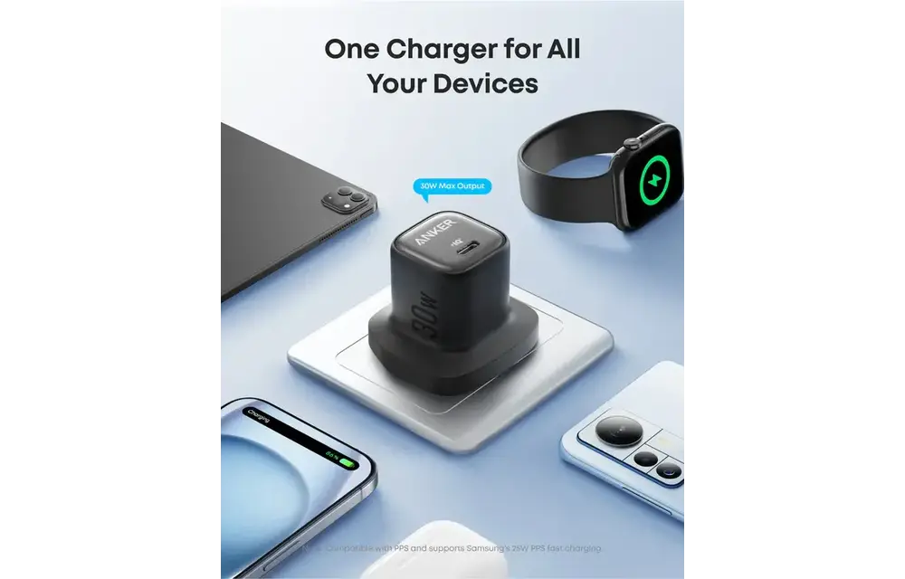Anker Zolo Fast Charger USB-C 30W PD - Black