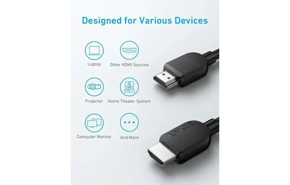 Anker Superior Defintion HDMI Cable 6ft, 8K - Black