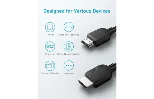 Anker Superior Defintion HDMI Cable 6ft, 8K - Black