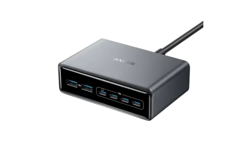 Anker Prime Multi Port Desktop Ultra Fast Charger 200W, 6 Ports, GaN - Black
