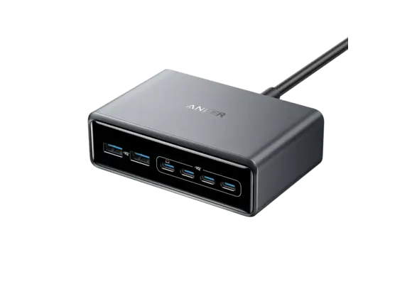 Anker Prime Multi Port Desktop Ultra Fast Charger 200W, 6 Ports, GaN - Black