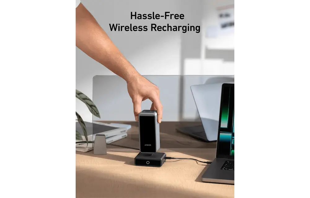 Anker Multi Device Fast Charging Desktop Charger 3 Ports 100W Charging Base For Anker Prime Power Bank - Black