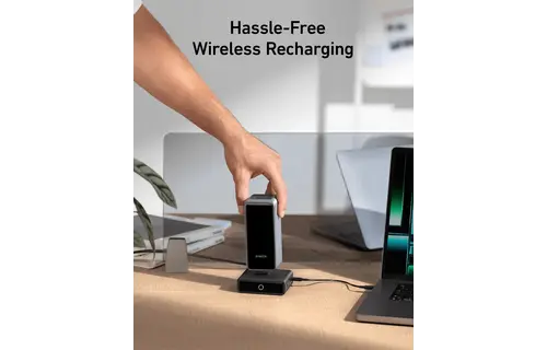 Anker Multi Device Fast Charging Desktop Charger 3 Ports 100W Charging Base For Anker Prime Power Bank - Black