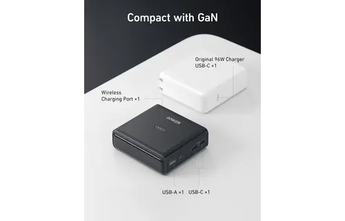 Anker Multi Device Fast Charging Desktop Charger 3 Ports 100W Charging Base For Anker Prime Power Bank - Black