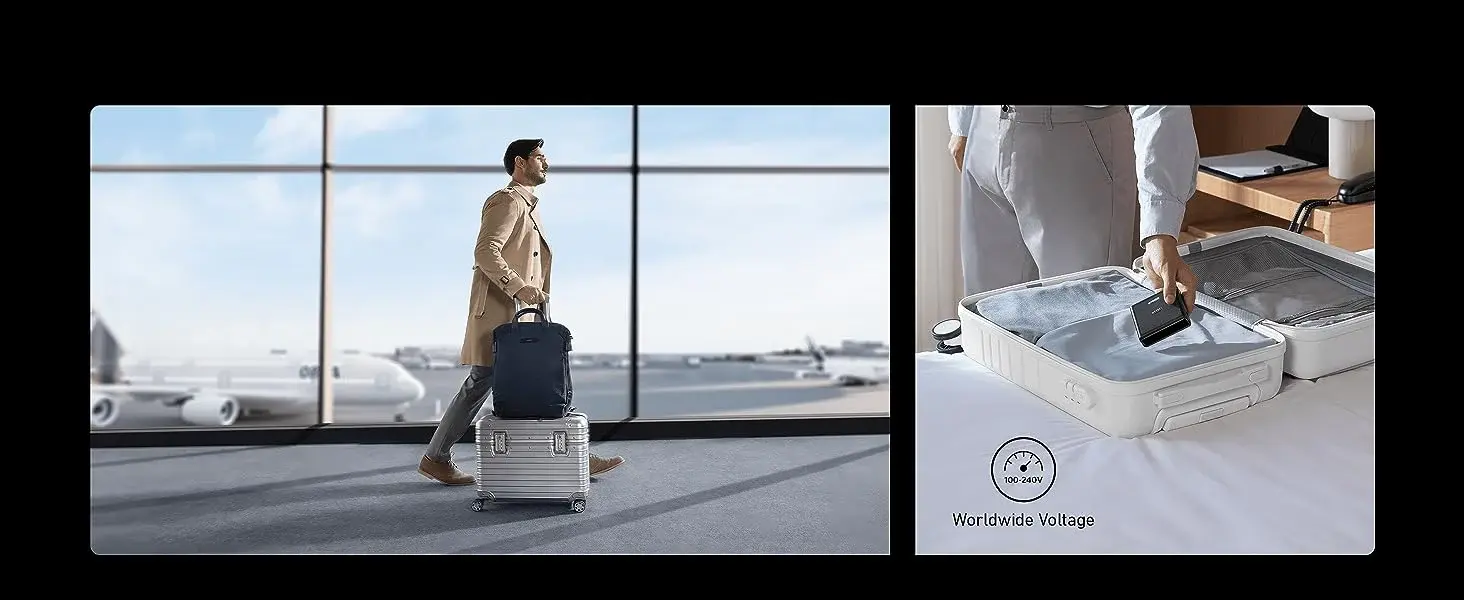 Anker Multi Device Fast Charging Desktop Charger 3 Ports 100W Charging Base For Anker Prime Power Bank - Black