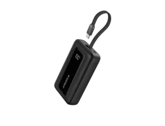 Anker Zolo Fast Charging Power Bank Built in USB-C Cable 10,000mAh- Black
