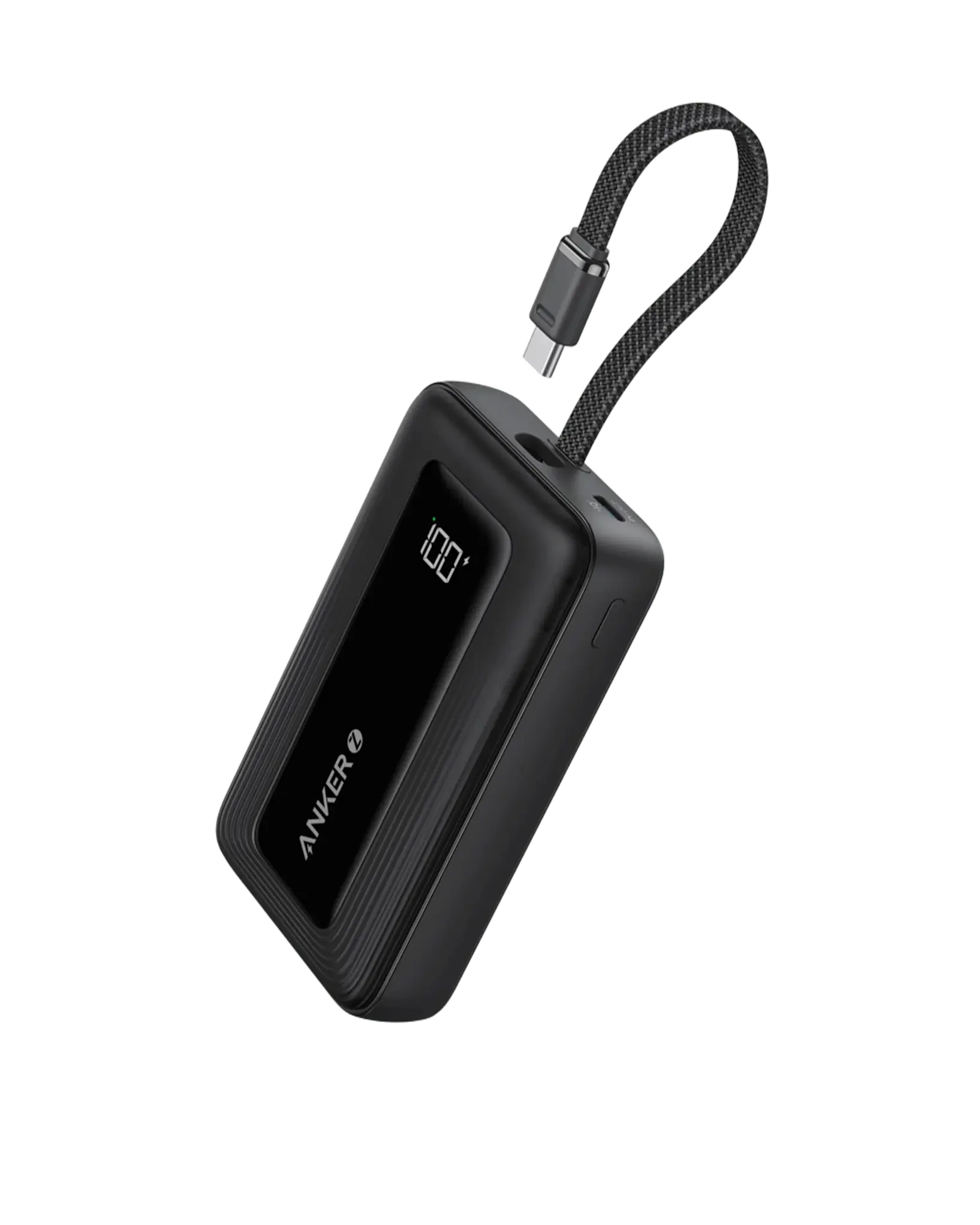Anker Zolo Fast Charging Power Bank Built in USB-C Cable 10,000mAh- Black
