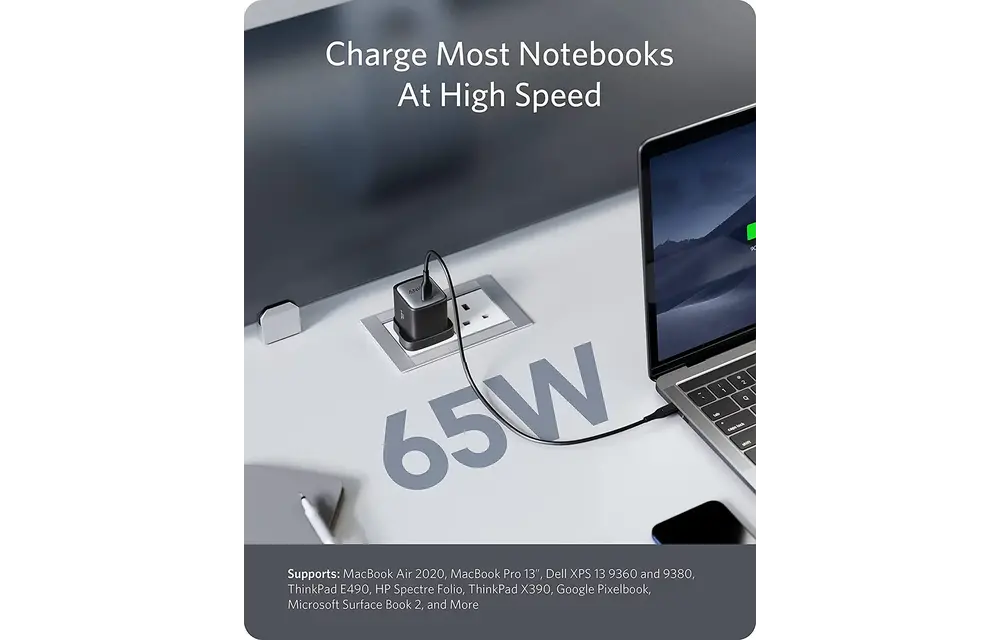 Anker Nano II GaN Faster Charger USB-C 65W  - Black