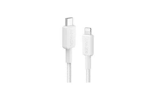 Anker USB-C to Lightning Cable Durable Braided 3ft/0.9m - White
