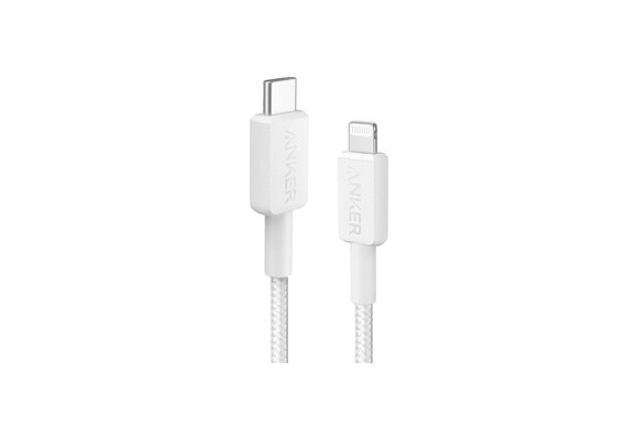 Anker USB-C to Lightning Cable Durable Braided 3ft/0.9m - White