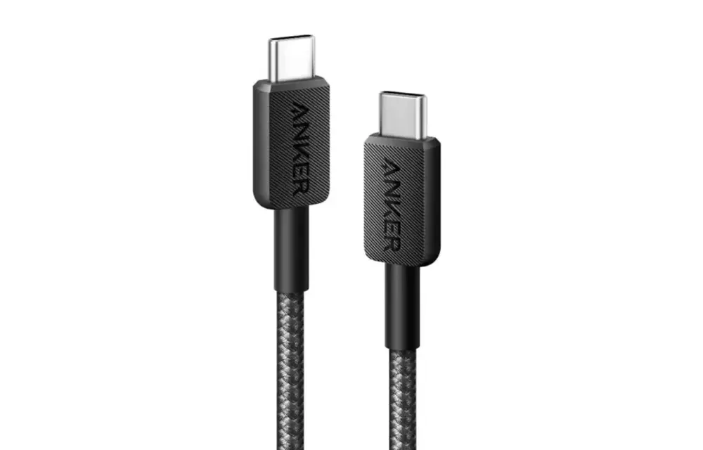 Anker Durable Braided Nylon USB-C Cable 60W 3ft/0.9m - Black