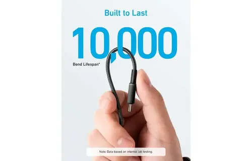 Anker Durable Braided Nylon USB-C Cable 60W 3ft/0.9m - Black