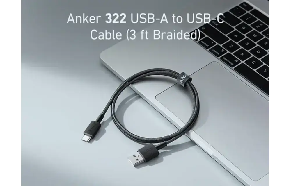 Anker Durable Braided Nylon USB-A To USB-C Cable 3ft/0.9m - Black