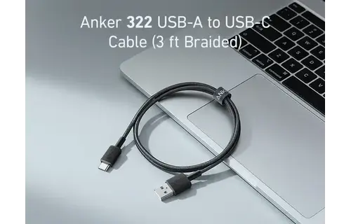 Anker Durable Braided Nylon USB-A To USB-C Cable 3ft/0.9m - Black