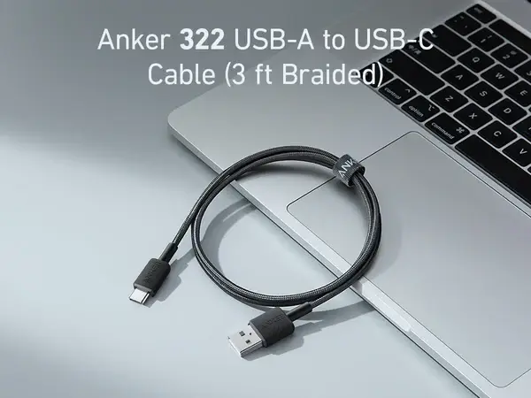 Anker Durable Braided Nylon USB-A To USB-C Cable 3ft/0.9m - Black