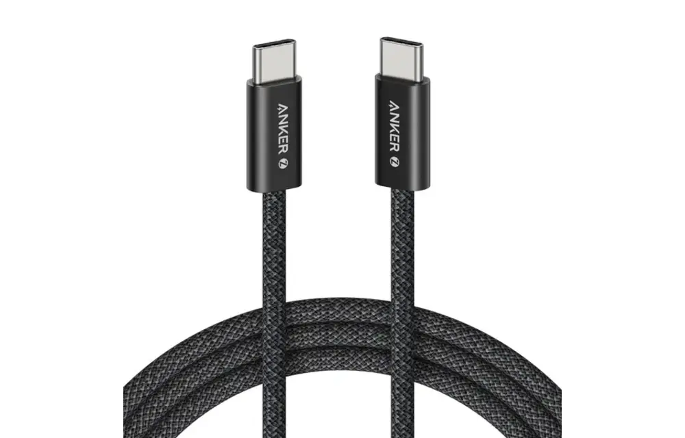 Anker Zolo Dirt-Resistant Braided Fast Charging USB-C Cable 240W, 3.3Ft/1m - Black