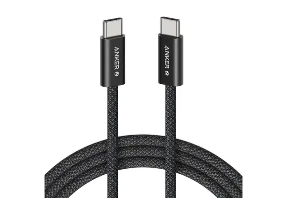 Anker Zolo Dirt-Resistant Braided Fast Charging USB-C Cable 240W, 3.3Ft/1m - Black