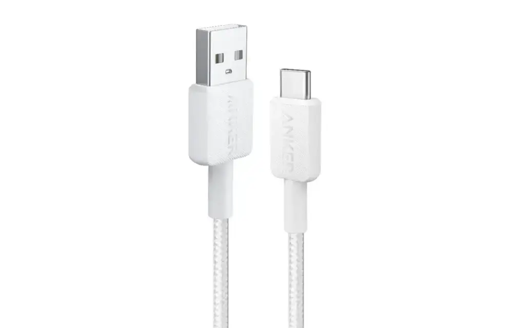 Anker Durable Braided Nylon USB-A To USB-C Cable 3ft/0.9m  - White
