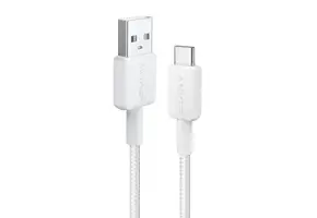 Anker Durable Braided Nylon USB-A To USB-C Cable 3ft/0.9m - White