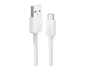 Anker Durable Braided Nylon USB-A To USB-C Cable 3ft/0.9m  - White