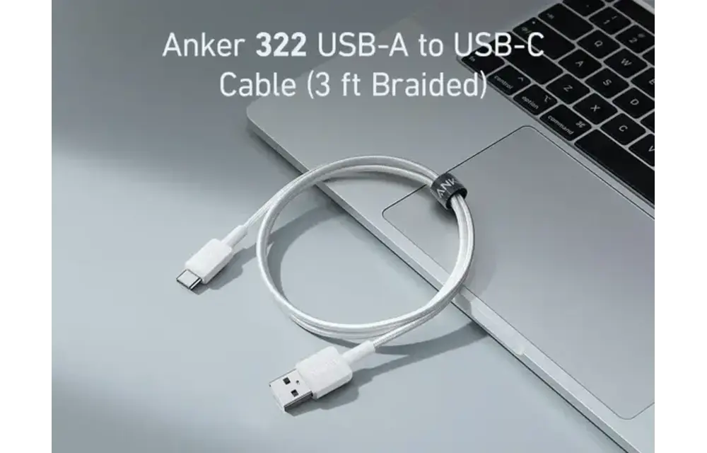 Anker Durable Braided Nylon USB-A To USB-C Cable 3ft/0.9m  - White