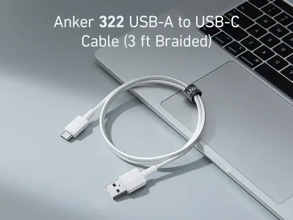 Anker Durable Braided Nylon USB-A To USB-C Cable 3ft/0.9m  - White